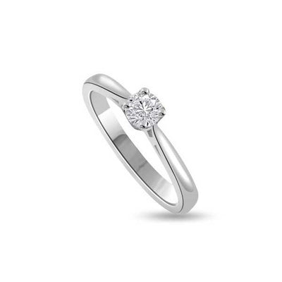 Diamond Solitaire Ring 18ct White Gold - R113SP