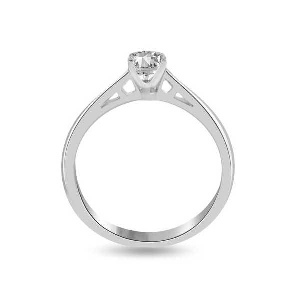 Solitaire Crystal Engagement Ring 925 Silver - R113SL