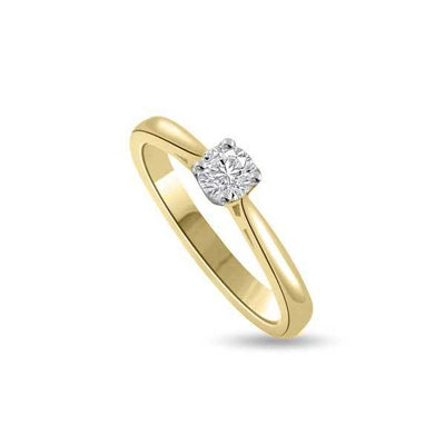 Solitaire Diamond Engagement 18ct Yellow Gold - R113