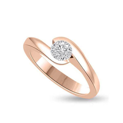 Solitaire Diamond Engagement 18ct Pink Gold - R127