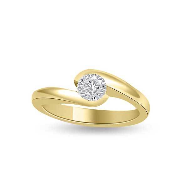 Solitaire Diamond Engagement 18ct Yellow Gold - R127