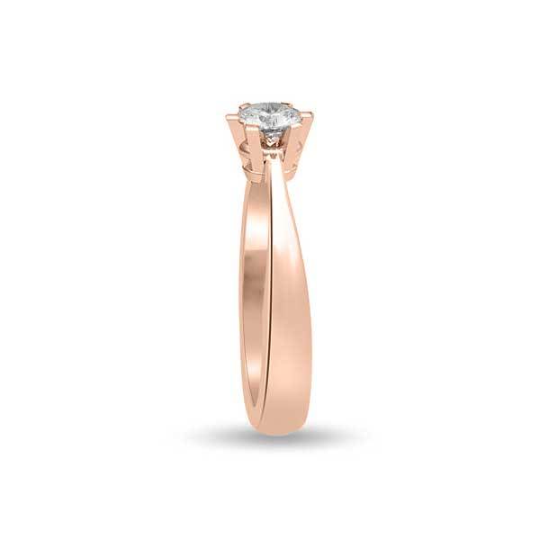 Solitaire Diamond Engagement Ring 18ct Pink Gold - R136