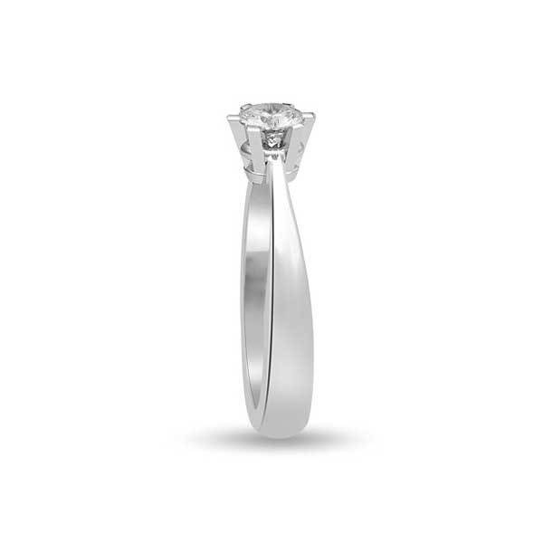 Solitaire Diamond Engagement 18ct White Gold - R136