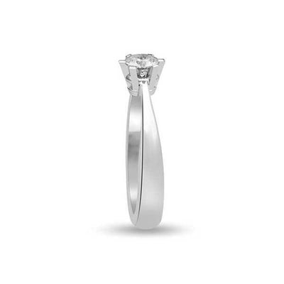 Solitaire Crystal Engagement Ring 925 Silver - R136SL