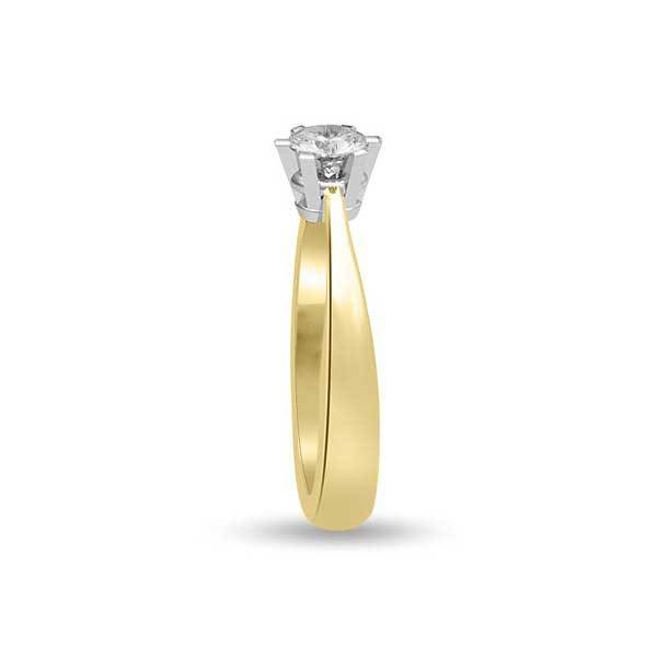 Solitaire Diamond Engagement Ring 18ct Yellow Gold - R136