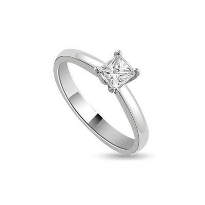 Solitaire Diamond Engagement 18ct White Gold - R156