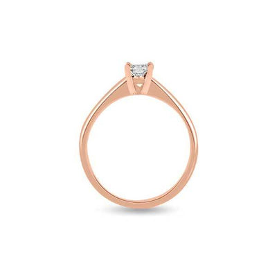 Anello di fidanzamento solitario con diamante in Oro Rosa 18ct - R156