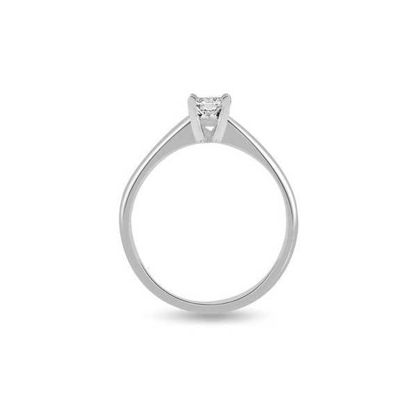 Anello di fidanzamento solitario con diamante in Oro Bianco 18ct - R156