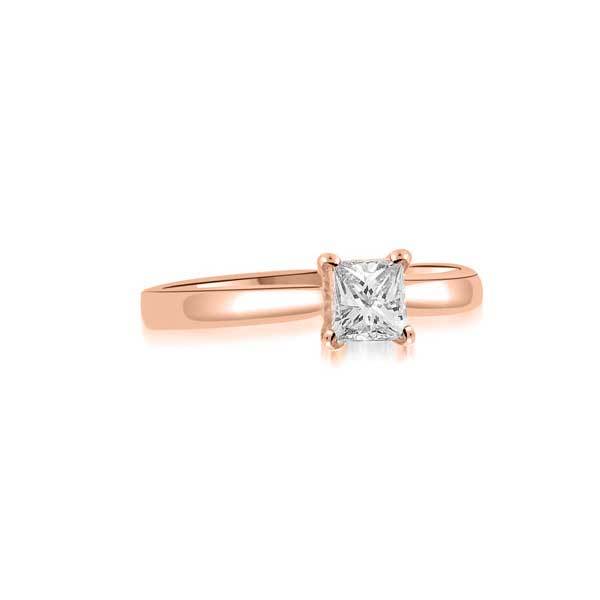 Solitaire Diamond Engagement 18ct Pink Gold - R156
