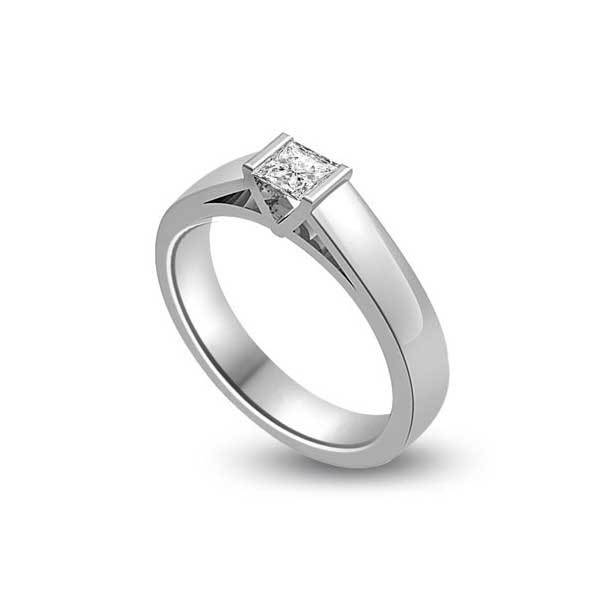 Solitaire Diamond Engagement 18ct White Gold - R172