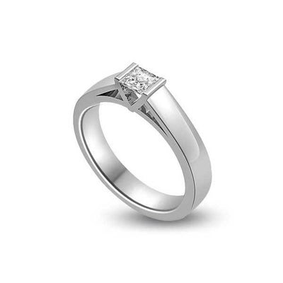 Solitaire Crystal Engagement Ring 925 Silver - R172SL