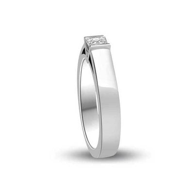 Anello di fidanzamento solitario con diamante in Oro Bianco 18ct - R172