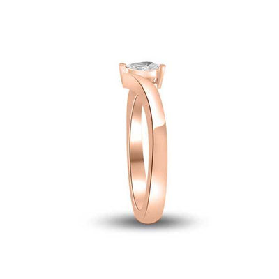 Solitaire Diamond Engagement 18ct Pink Gold - R176