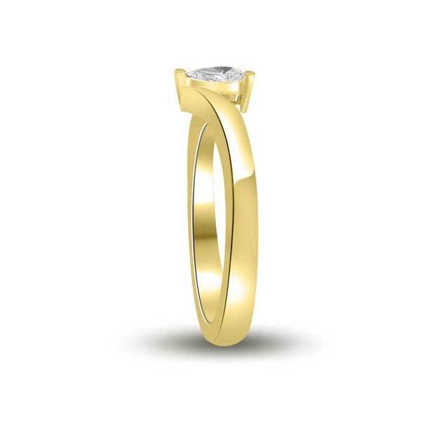 Anello di fidanzamento solitario con diamante in Oro Giallo 18ct - R176