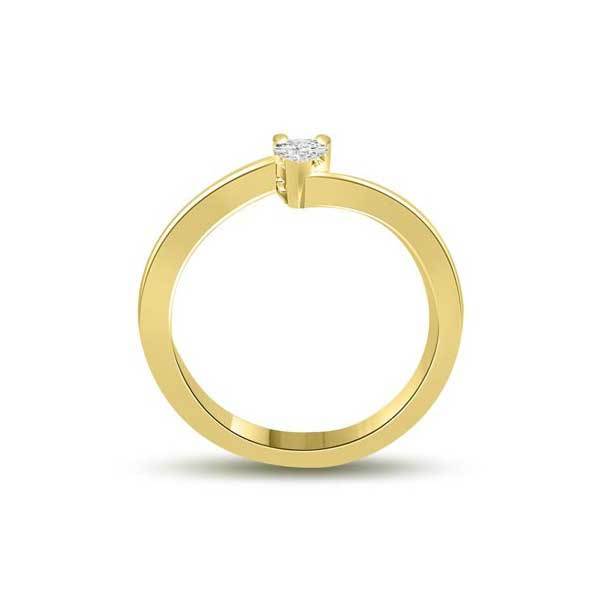 Anello di fidanzamento solitario con diamante in Oro Giallo 18ct - R176