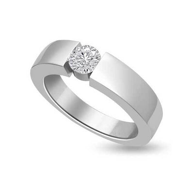 Solitaire Diamond Engagement Ring 18ct White Gold - R198
