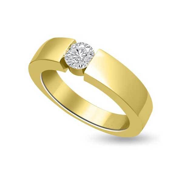 Solitaire Diamond Engagement Ring 18ct Yellow Gold - R197