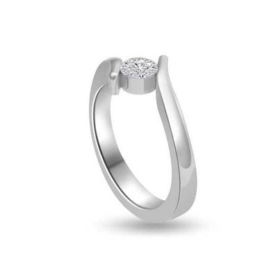 Solitaire Diamond Engagement Platinum - R208