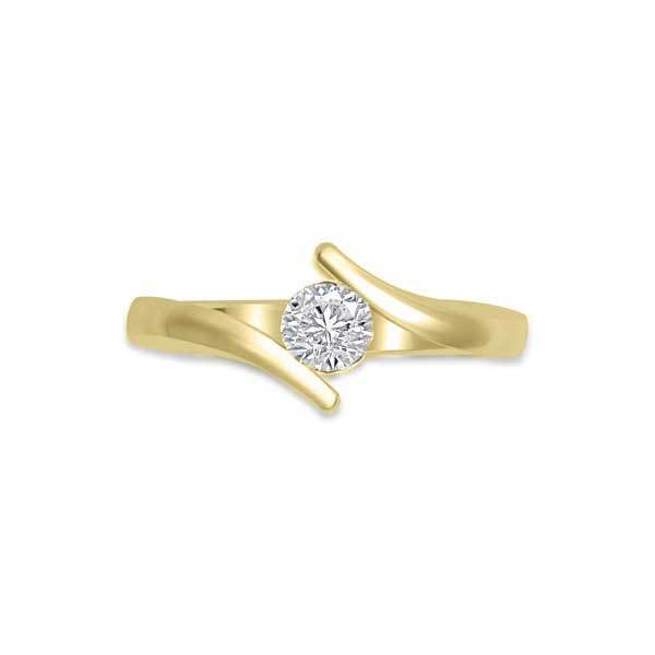 Solitaire Diamond Engagement 18ct Yellow Gold - R208