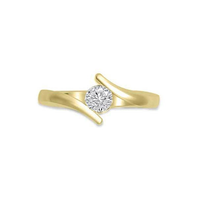 Anello di fidanzamento solitario con diamante in Oro Giallo 18ct - R208