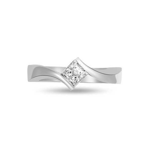 Solitaire Diamond Engagement Platinum - R215