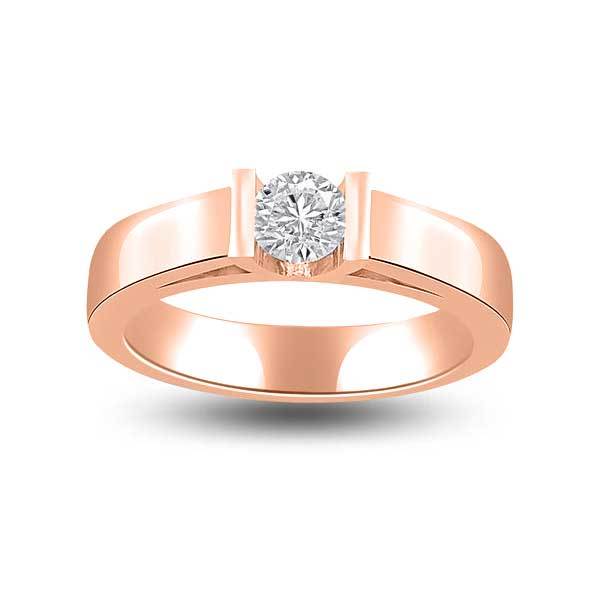 Solitaire Diamond Engagement 18ct Pink Gold - R223