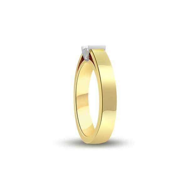 Anello di fidanzamento solitario con diamante in Oro Giallo 18ct - R223