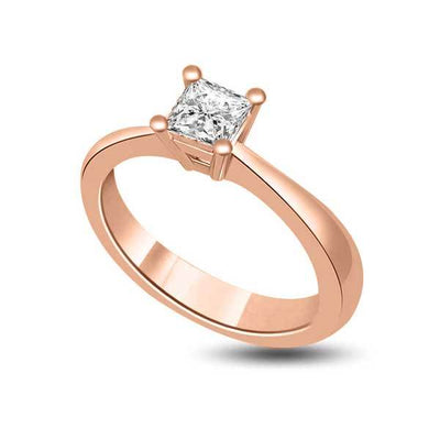 Solitaire Diamond Engagement 18ct Pink Gold - R248