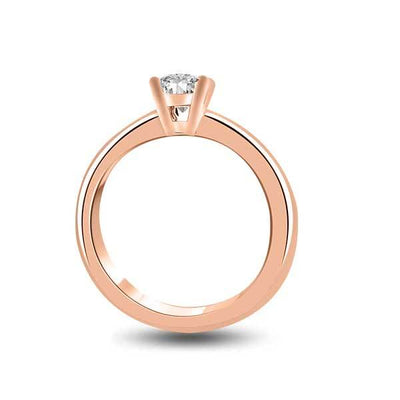Solitaire Diamond Engagement 18ct Pink Gold - R248
