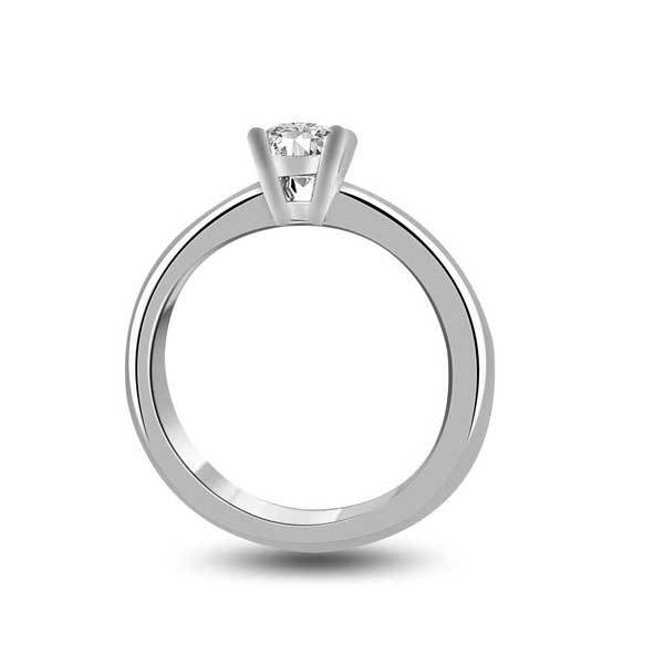 Solitaire Crystal Engagement Ring 925 Silver - R248SL