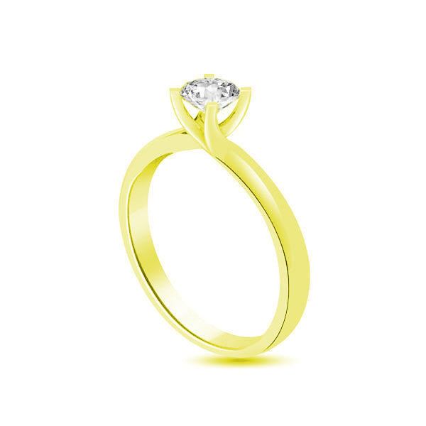 Solitaire Diamond Engagement 18ct Yellow Gold - R258