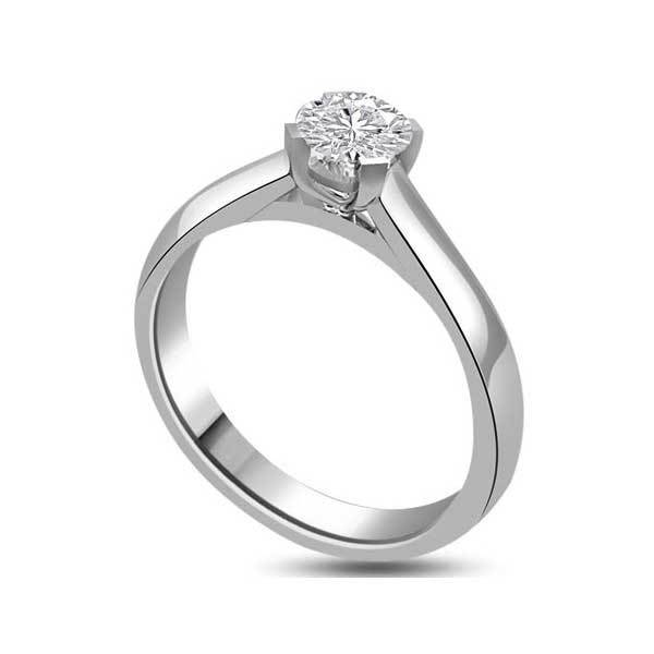Solitaire Diamond Engagement 18ct White Gold - R263