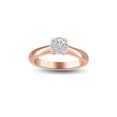Solitaire Diamond Engagement 18ct Pink Gold - R263