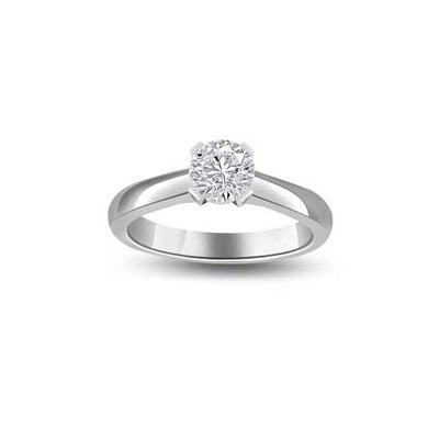 Anello di fidanzamento Solitario con diamante in Oro Bianco 18ct - R263SP