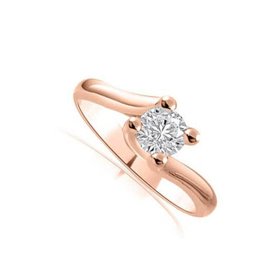 anello fidanzamento solitario diamante naturale certificato oro ora 18ct - Infinity of London - Gioielli realizzati a mano -
