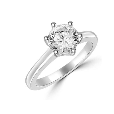Solitaire Diamond Engagement Platinum - R849