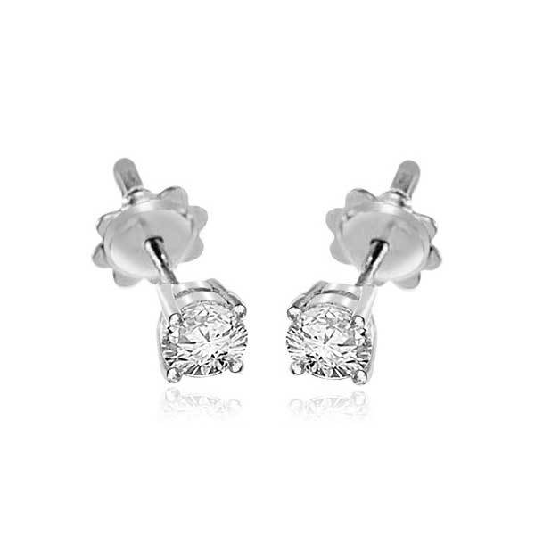 Diamond Stud Earrings 18ct White Gold - E101