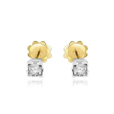 Diamond Stud Earrings 18ct Yellow Gold - E104