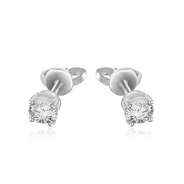 Diamond Stud Earrings 18ct White Gold - E106