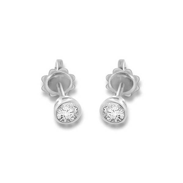 Diamond Stud Earrings 18ct White Gold - E107