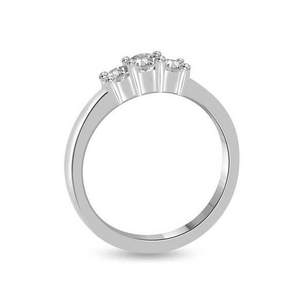 Diamon Trilogy Ring Platinum - R108