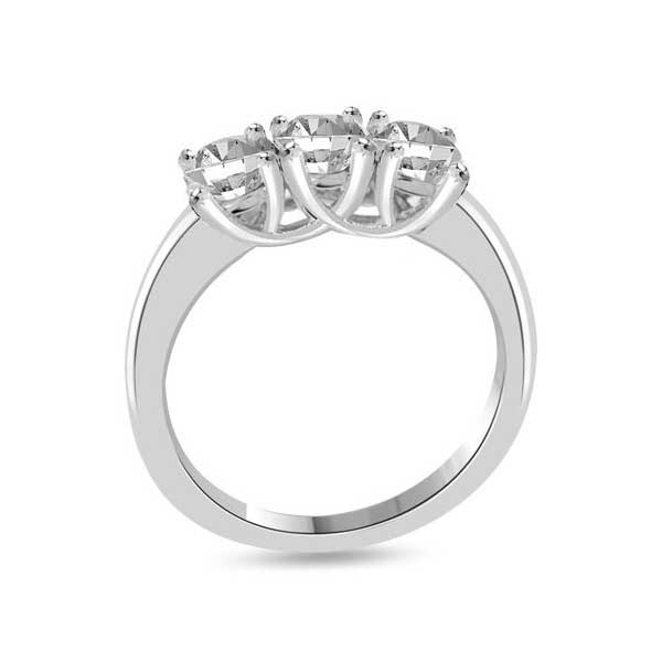 Three Stones Trilogy Diamond Engagement Ring Platinum - R120