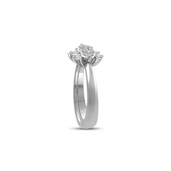 Three Stones Trilogy Diamond Engagement Ring Platinum - R296