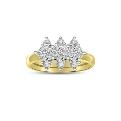 Three Stones Trilogy Diamond Engagement Ring 18ct Yellow Gold - R296
