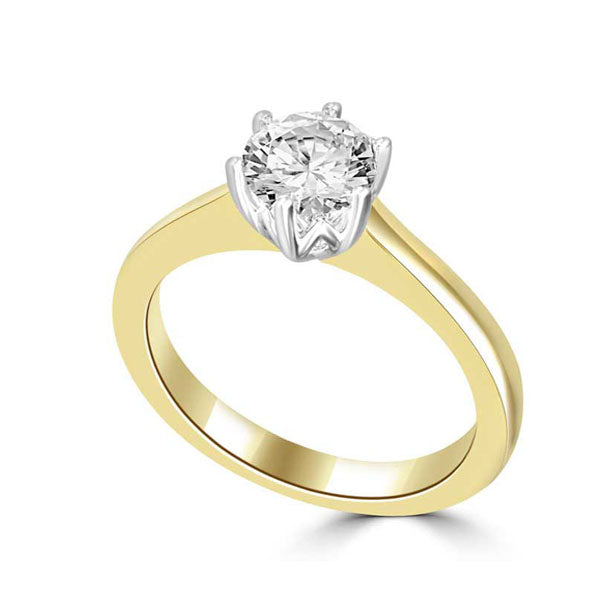 Solitaire Diamond Engagement 18ct Yellow Gold - R849