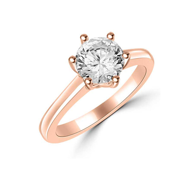 Solitaire Diamond Engagement 18ct Pink Gold - R849