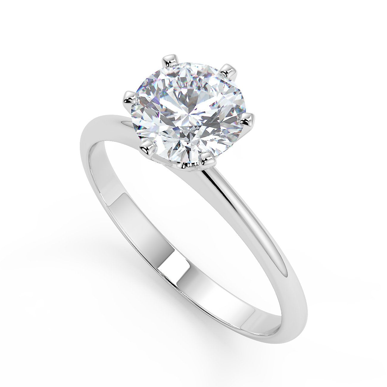 Solitaire Diamond Engagement 18ct White Gold - R973