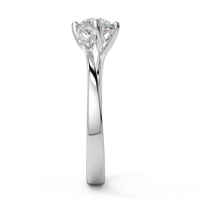 Solitaire Diamond Engagement Platinum - R998