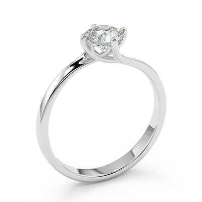 Anello di fidanzamento solitario con diamante in Oro Bianco 18ct - R998